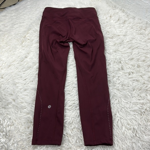 Lululemon Extra Mile Crop (Reflective 23") Garnet - Picture 6 of 6